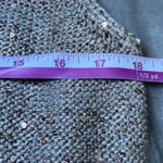 Chico's  Metallic Knit Sweater Vest Womens 2 Beige Sparkle Casual Work Neutral Photo 9