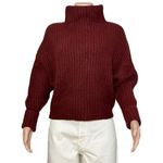 Anthropologie MAEVE x Athena Cowl Neck Wool-Blend Sweater, Wine, XS Photo 7