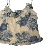 Femina Lingerie Women’s Sexy Babydoll Lace Vintage Lingerie Blue Top Blouse Sz M Size M Photo 1