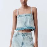 ZARA 🌺NWT  RECONSTRUCTED DENIM SKIRT TANK TOP SIZE SMALL 🌺 Photo 0