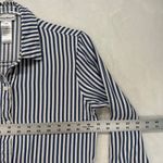 Tommy Bahama Shirt Dress Striped Fringe Hem Roll Tab Sleeve Casual S/P Photo 1