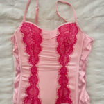 Victoria's Secret  Vintage pink lace detail bustier corset top Photo 0
