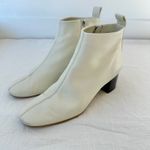 Everlane The Day Boot in Bone White Leather Block Heel Italian Cream Size 7 Photo 3