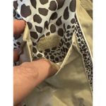 Free Country Women's Jacket Sz Medium Rain Hooded Beige Canvas Pockets Leopard Photo 3