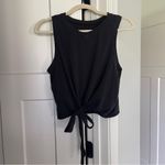 Lululemon Time to Restore Black Tie Front Wrap Tank Top Sleeveless Photo 2