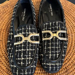 Kenneth Cole  Black and gold Tweed Loafers Photo 0