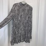 John Mark Black/white high neck mini dress w/ feather design Photo 1