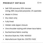 For Love & Lemons  Tiana Gold One-Shoulder Mustard Lace Dress NWT Size XS HOCO Photo 4