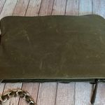 BE & D
Stud Embellished Leather Ruffle Bag, olive green with silver hardware Photo 7