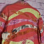 Coldwater Creek MESH COLORFUL ART TO WEAR BOHO LEAF NEON JACKET 1X Photo 9