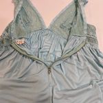 POL  Blue Sequin Lace Boho Tank Top Size Small Flowy Embroidered Festival Style Photo 3