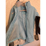 Columbia NWT  Women's Light Blue and Black Waterproof Jacket Photo 6