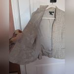 Ralph Lauren Vintage Linen Tweed Blazer Women's 12 Light Cream/Green Photo 2