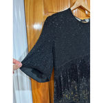 Scala Plus Size 1X Black Beaded Cocktail Sequin Fringe Party Dress Flapper Style Photo 2