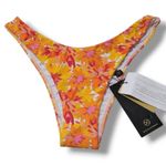 Vix Paula Hermanny New VIX Bikini Bottom Size Large Vix Lowana Mustard Giulia Bikini Bottom Floral  Photo 0