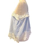 BLANK NYC Blank‎ NYC Perfect Strangers Lace Trim Linen Tank NWT Size Large Photo 4