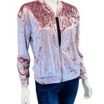 Forever 21 Crushed Pink Velveteen Bomber Jacket Photo 0