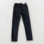 RE/DONE Originals High Rise Ankle Crop Jeans Faded Black 25 Raw Hem Button Fly Photo 8