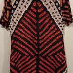 Anthropologie ROOPA PEMMARAJU Silk Multicolor Bohemian Shift Short Sleeve Dress Photo 3