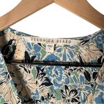 Veronica Beard Riggins Silk Floral Long Sleeve Mini Dress Size 6 Blue Beige Photo 5