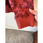 Puma NWOT Long Sleeve Floral Crewneck Sweatshirt Astro Red Women's Size Large Photo 5