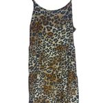 Heart & Hips  Animal Print Flirty Lace Up Back Mini Dress Small Photo 2