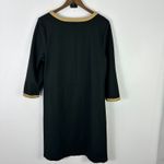 J.Jill Dress L Black Knit Colorblock Minimalist Stretch Sheath Career Office Size L Photo 1