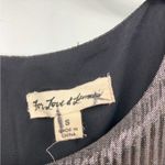 For Love & Lemons  Metallic Gray Steel Belt Tie Mini Dress Size Small Long Sleeve Photo 3