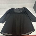 Love Squared  Black Lace Detail Blouse Photo 1