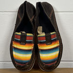 Ariat  Brown Serape Stripe Slip-On Loafers Women's Size 7.5B Casual Runs Small 7 Photo 0