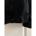 Levi's Premium Ex-Boyfriend Trucker Jacket Denim Size S Black Photo 8