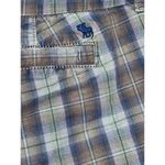 Abercrombie & Fitch  Stretch Blue Green Brown Plaid High Waist Shorts Capris Sz 4 Photo 2