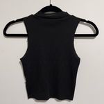 Black Ribbed Mock Neck Seamed Tank Top Women’s Sz S EUC Photo 2