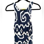 Maeve Anthropologie Scrollwork Blue White Printed Tribal Sleeveless Maxi Dress S Photo 3