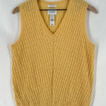 Liz Claiborne  Liz Golf Luxe Edition Merino Wool Knit Sweater Vest Butter‎ Yellow Photo 0