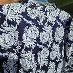 NEW Carole Little Woman Linen Button Down Blouse 1X Blue Photo 6