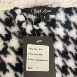 Just Love Women Belted Robe L Houndstooth Plush Cozy Warm Leisure Lounge Mdi New Photo 1