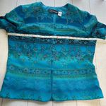 Sag Harbor Dress Button Down Floral Shirt Size 14 Blue Photo 5