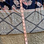 Three Pink Hearts  Navy Blue Paisley Floral Mini Dress | Size XL JUNIORS Photo 8