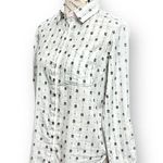 Maeve  Anthropologie 2 White Swiss Dot Blouse Cotton Button Down Boho Cottagecore Photo 3