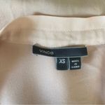 Vince  Blush Pink 100% Silk Chiffon Sleeveless Blouse Bow Neck Tie XS Extra Small Photo 6