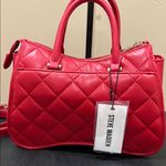 Steve Madden | “Chevy Red” Quilted Satchel w/ Crossbody and Bag Charms Photo 6