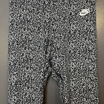 Nike Leggings Womens Small Black White Allover Print Cotton Blend Swoosh Yoga Photo 0