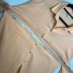 LOFT Outlet Womens XL Button Down Shirt Peach Orange Gauze Long‎ Sleeve Top Photo 6