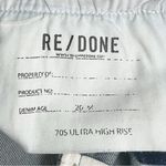 RE/DONE  70s High Rise Stove Pipe Jeans Broken In Dark Wash Size 24 Straight Leg Photo 14