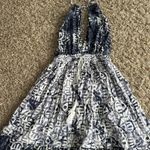 Free People  Beach Day Halter Open Back Mini Dress Photo 4