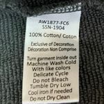 ATM Gray Leopard Animal Print Crew Neck Crop Pullover Sweatshirt Sweater Top S Photo 3