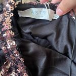 ASTR NWT The Label Sequin Mini Dress Asymmetrical Party Cocktail Stretch Large Photo 4