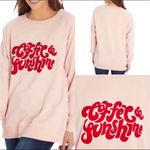 Wildfox NEW NWT Large Coffee & Sunshine Pink Oversized Sweatshirt MSRP $128 Photo 1