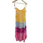 White Birch  Women's Dress Tie Dye Tiered Maxi Spaghetti Strap Casual‎ S Photo 6